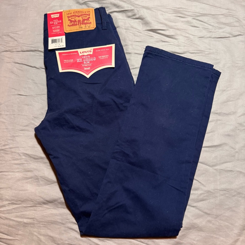 Levi's Boy’s Dark Blue Slim Straight Chino size 12